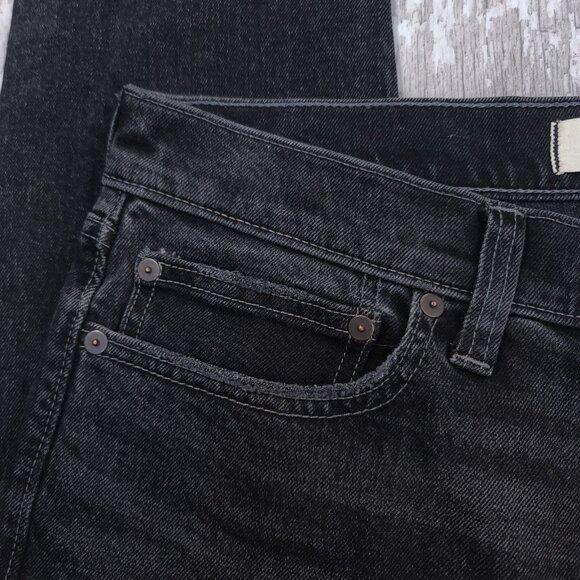 Madewell Jeans Mens 29x28 Claybrook Black Relaxed Tapered Fit Denim Pants - Picture 5 of 9
